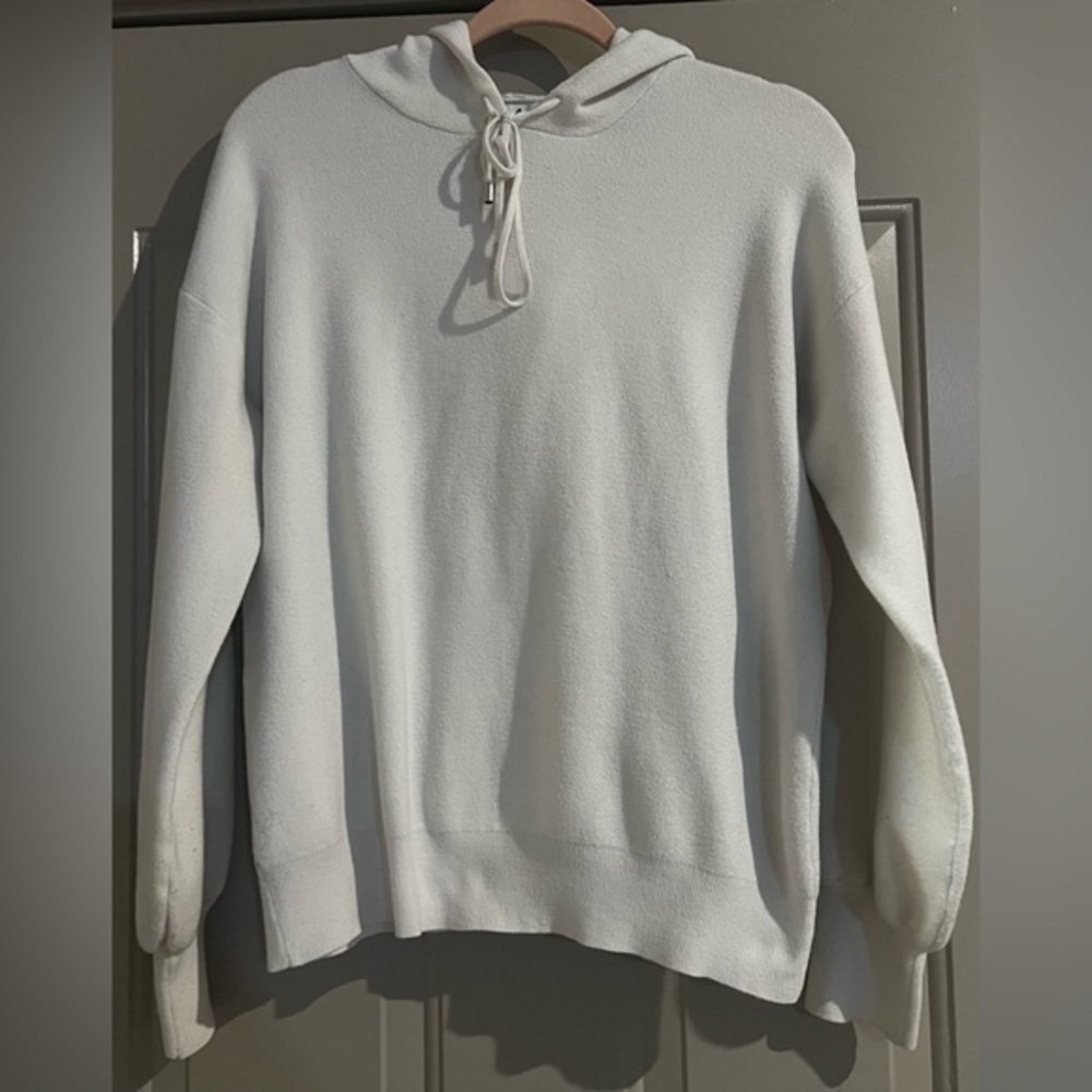Magaschoni off white unisex crop hoodie comfy sweater